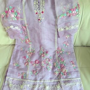 Agha Noor Original Organza 3-piece kurta set